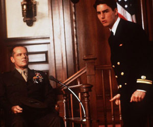 Col. Nathan R. Jessup with Lt. Daniel Kafee, from the 90’s hit movie A Few Good Men