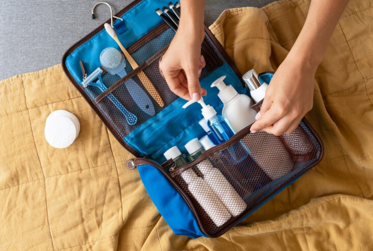 Travel kit with self care items