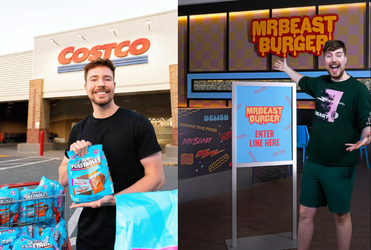 MrBeast with Feastables and Beast Burgers