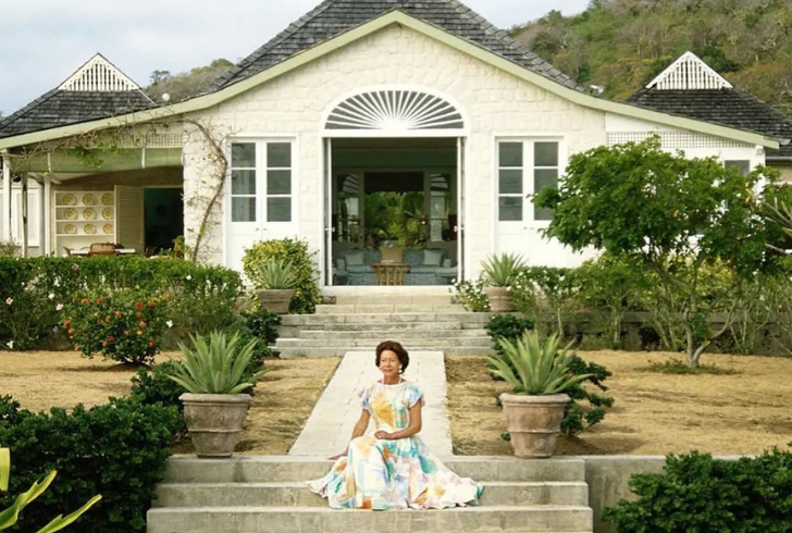 Princess Margaret on Mustique island
