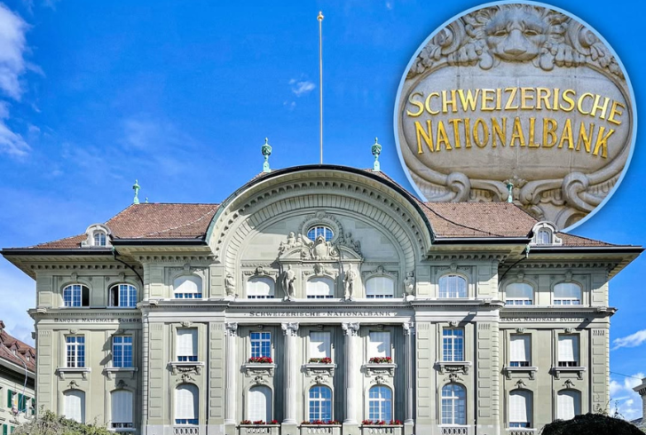 Swiss bank headquarters exterior view