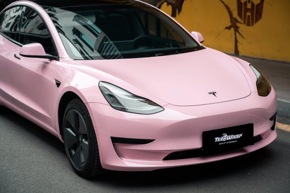 Custom-designed pink Tesla is making waves in 2024!