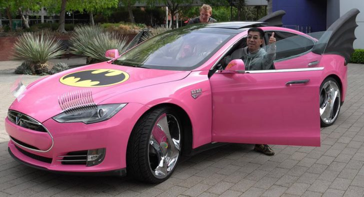 Custom-designed pink Tesla is making waves in 2024!